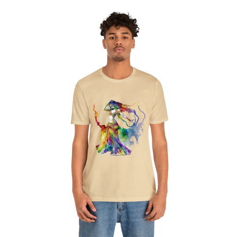 Rainbow Belly Dancer in Motion - Short Sleeve Tee